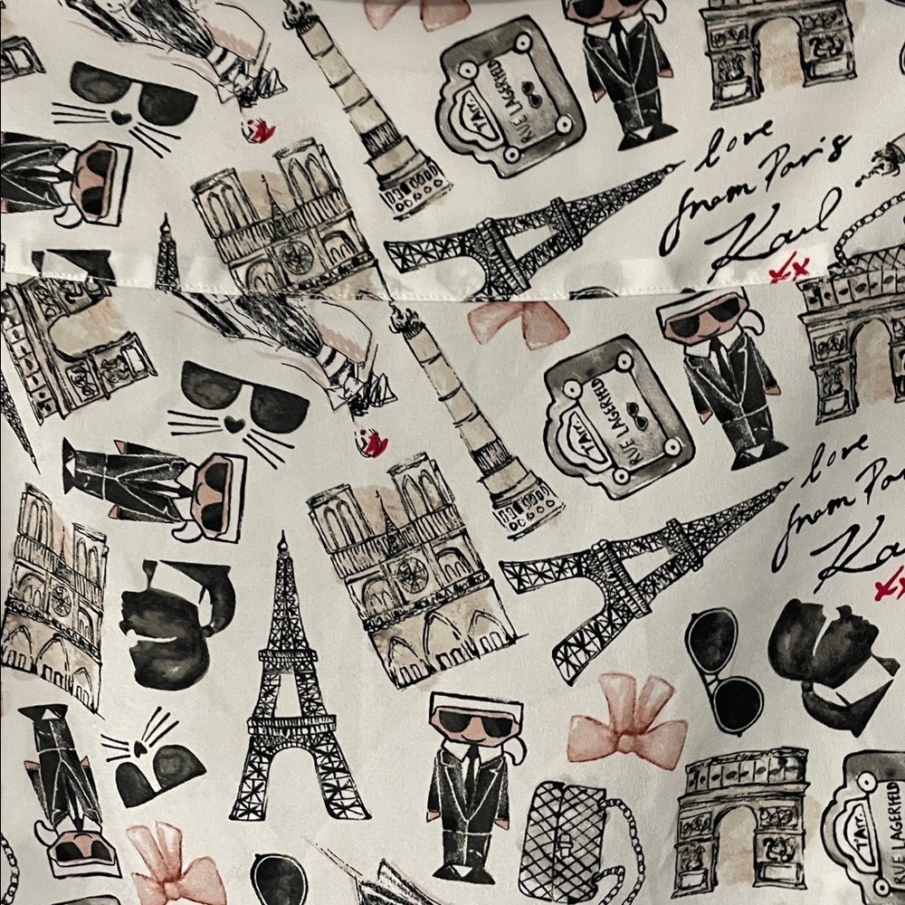 Karl Lagerfeld Graphic Print Button-Down Shirt - Picture 4 of 9